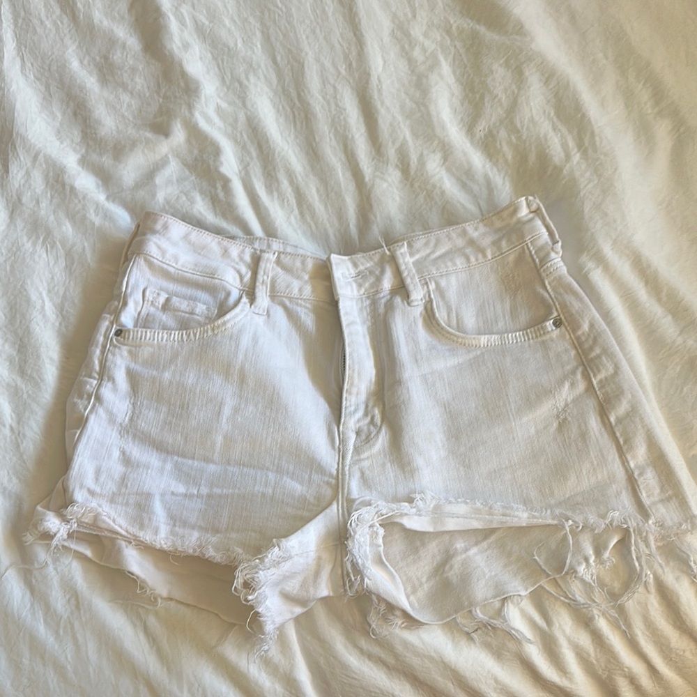 Mavi White Denim Women's Shorts